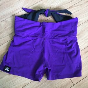 Jo&Jax purple and gray tie shorts